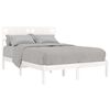 vidaXL Cadre de lit sans matelas blanc 120x190 cm bois massif