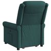 vidaXL Fauteuil inclinable de massage &eacute;lectrique Vert fonc&eacute; Tissu