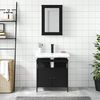 vidaXL Ensemble de meubles salle de bain 2 pcs noir bois d'ing&eacute;nierie