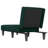 vidaXL Chaise longue vert fonc&eacute; velours