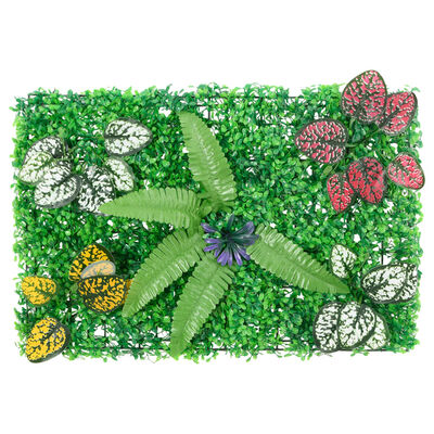  vidaXL Clôture à plantes artificielles 6 pcs vert 40x60 cm