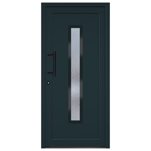 vidaXL Porte d'entr&eacute;e anthracite 98x208 cm PVC