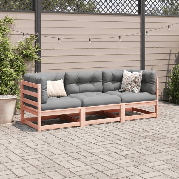 vidaXL Salon de jardin 3 pcs bois massif sapin de douglas