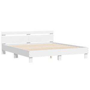 vidaXL Cadre de lit sans matelas blanc 160x200 cm