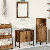 vidaXL Ensemble de mobilier de salle de bain avec porte 2 pcs Marron