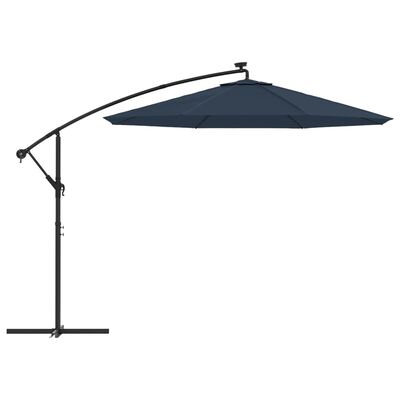 vidaXL Tissu de remplacement pour parasol déporté bleu 300 cm