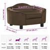 vidaXL Canapé pour chien Marron 67x47x36 cm Peluche