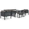 vidaXL Salon de jardin 8 pcs avec coussins R&eacute;sine tress&eacute;e Anthracite