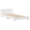 vidaXL Cadre de lit sans matelas blanc 75x190 cm bois de pin massif
