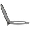 vidaXL Si&egrave;ge de toilette Gris 44,8 x 37,3 x 4,2 cm Duroplast