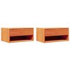 vidaXL Table de chevet avec tiroir 2 pcs Brun cire 50 x 32,5 x 24 cm