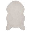 vidaXL Tapis antid&eacute;rapant en fausse de lapin OLITE Beige 50 x 80 cm