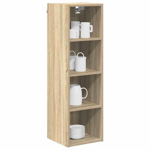 vidaXL Armoire suspendue avec stockage Ch&ecirc;ne Sonoma 30 x 29,5 x 100 cm
