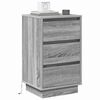vidaXL Cabinet de chevet Gris 39 x 34,5 x 65 cm Bois d'ing&eacute;nierie