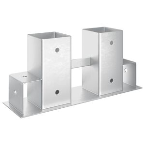 Aide &agrave; l'empilement de bois de chauffage 12 pcs Argent&eacute; Acier