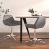 vidaXL Chaises pivotantes &agrave; manger lot de 2 Gris fonc&eacute; Tissu