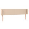 vidaXL T&ecirc;te de lit avec oreilles Cappuccino 183x23x78/88 cm Similicuir