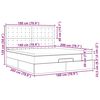 VidaXL Cadre de lit ottoman avec matelas gris foncé 180x200 cm tissu