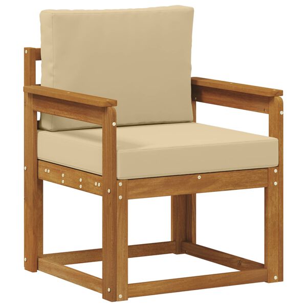 vidaXL Canap&eacute; d&rsquo;ext&eacute;rieur Bois d'acacia massif et polyester Naturel