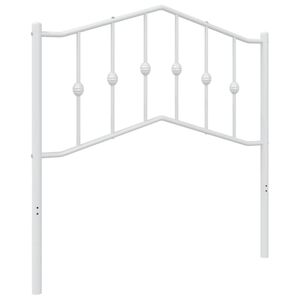 vidaXL T&ecirc;te de lit de remplacement m&eacute;tal blanc 90 cm