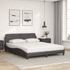 vidaXL Lit avec matelas Dover gris 160x200 cm similicuir