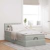 vidaXL Cadre de lit ottoman avec matelas gris clair 80x200 cm velours