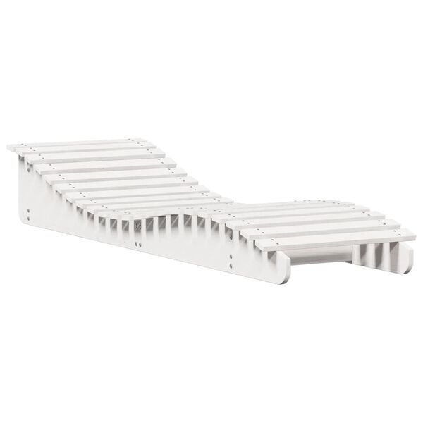 vidaXL Chaise longue blanc 205x60x31,5 cm bois massif de pin