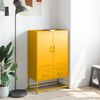 vidaXL Buffet haut jaune moutarde 68x39x111,5 cm acier