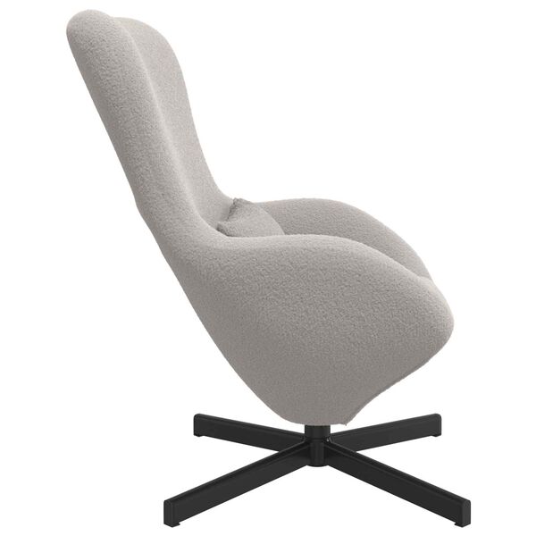 vidaXL Fauteuil &oelig;uf Gris clair 63 x 73 x 90 cm tissu