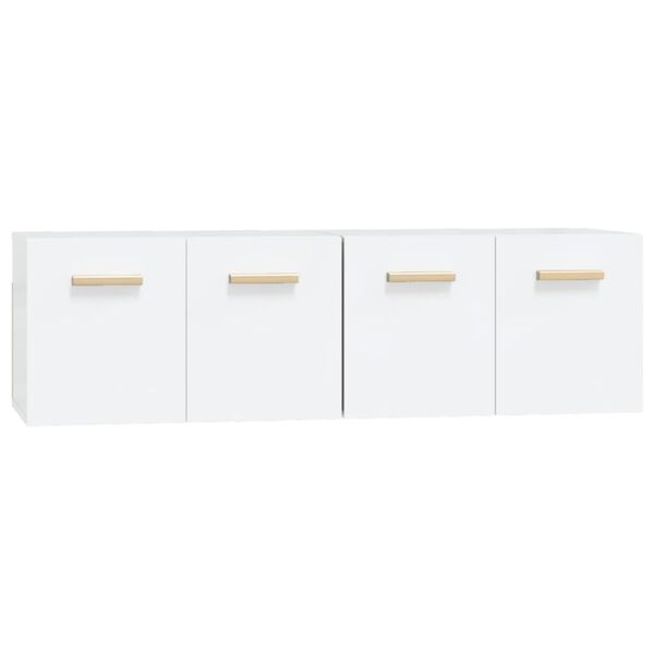 vidaXL Armoires murales 2 pcs Blanc 60x36,5x35 cm Bois d'ing&eacute;nierie