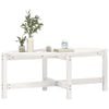 vidaXL Table basse Blanc 118x63x45 cm Bois massif de pin