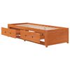 vidaXL Lit de jour sans matelas cire marron 90x200 cm bois pin massif