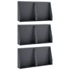 vidaXL Mur de sout&egrave;nement 6 pc 40 x 12 x 50 cm Acier Anthracite