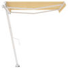 vidaXL Auvent manuel r&eacute;tractable sur pied 300x250 cm Jaune/Blanc