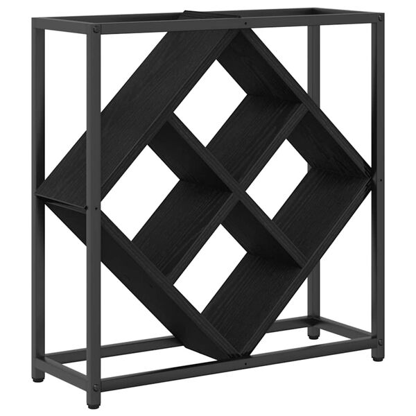 vidaXL &Eacute;tag&egrave;re &agrave; vin Ch&ecirc;ne noir 51 x 18 x 52,5 cm Bois d'ing&eacute;nierie