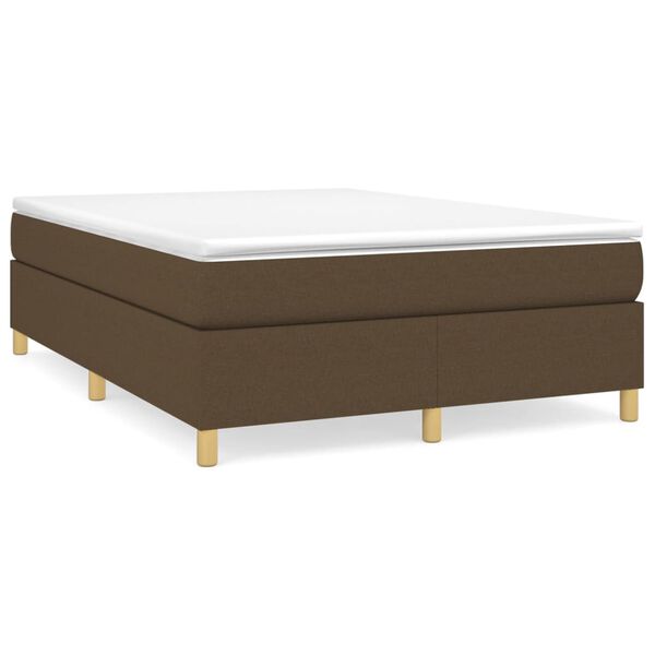 vidaXL Sommier &agrave; lattes de lit avec matelas Marron fonc&eacute; 140x190 cm