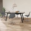 vidaXL Chaises &agrave; manger pivotantes lot de 4 gris similicuir