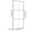 vidaXL Porte coulissante dor&eacute; 90x205 cm verre ESG clair et aluminium