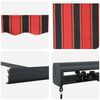vidaXL Auvent R&eacute;tractable Rouge et Noir 350 x 250 cm Tissu et M&eacute;tal