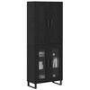vidaXL Haut Armoire Ch&ecirc;ne noir 69,5 x 34 x 180 cm Bois d'ing&eacute;nierie