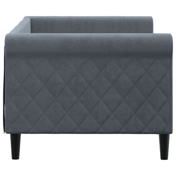 vidaXL Lit de repos gris fonc&eacute; 80x200 cm velours