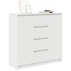 vidaXL Buffet avec tiroirs blanc 100,5x35x98,5 cm bois d'ing&eacute;nierie