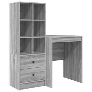 vidaXL Bureau Gris Sonoma 105,5 x 50 x 127 cm 2 pc