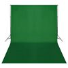 vidaXL Syst&egrave;me de support de toile de fond 500 x 300 cm Vert