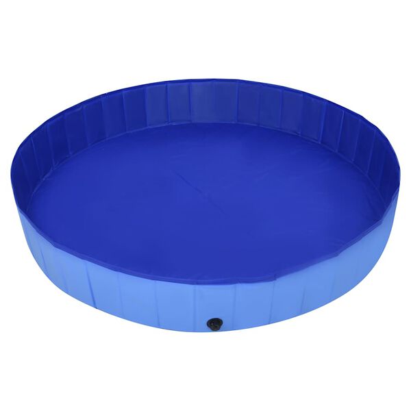 vidaXL Piscine pliable pour chiens Bleu 300x40 cm PVC