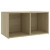 vidaXL Meuble TV ch&ecirc;ne sonoma 72x35x36,5 cm bois d&rsquo;ing&eacute;nierie