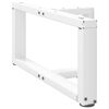 vidaXL Pieds de table basse en T, 2 pi&egrave;ces, blanc, 60 x 25 x (30-31) cm, acier