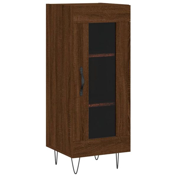 vidaXL Buffet Ch&ecirc;ne marron 34,5x34x90 cm Bois d'ing&eacute;nierie