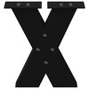 vidaXL Pieds de table basse en forme de X, 2 pi&egrave;ces, noir, 40 x (30-31) cm, acier