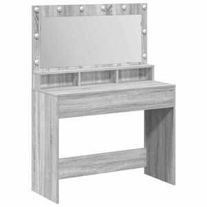 vidaXL Table de Toilette avec &eacute;tag&egrave;re Gris Sonoma 100 x 41 x 135 cm